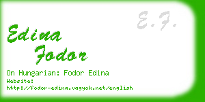 edina fodor business card